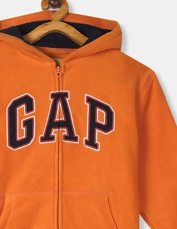 GAP Boys Orange Hooded Fleece Sweatshirt