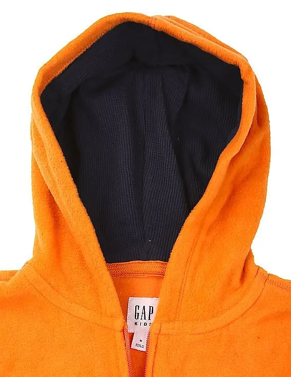 GAP Boys Orange Hooded Fleece Sweatshirt