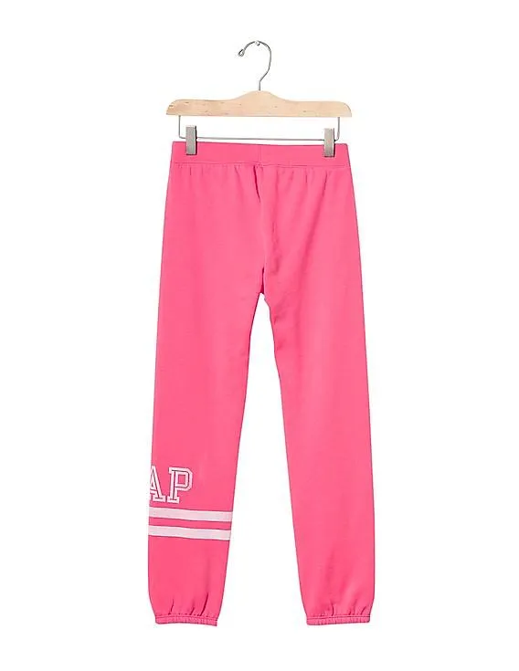 GAP Girls Pink Athletic Graphic Joggers