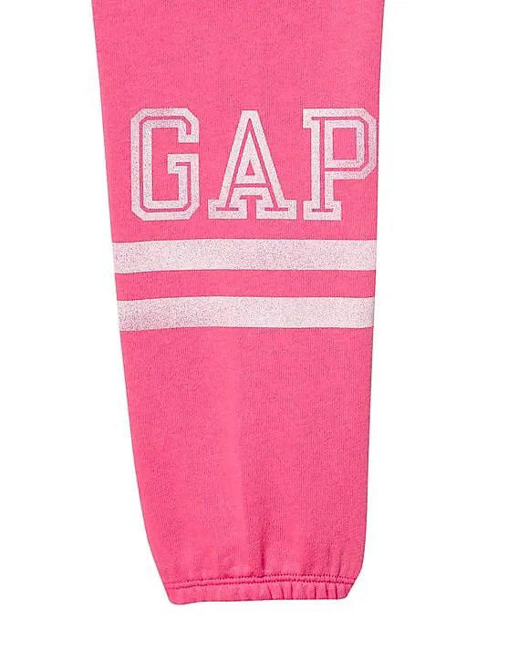 GAP Girls Pink Athletic Graphic Joggers