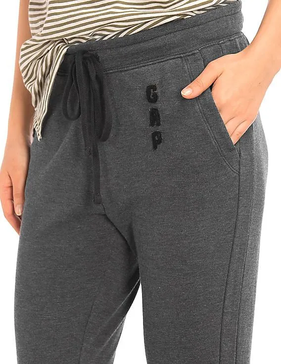 GAP Women Grey Chenille Logo Joggers