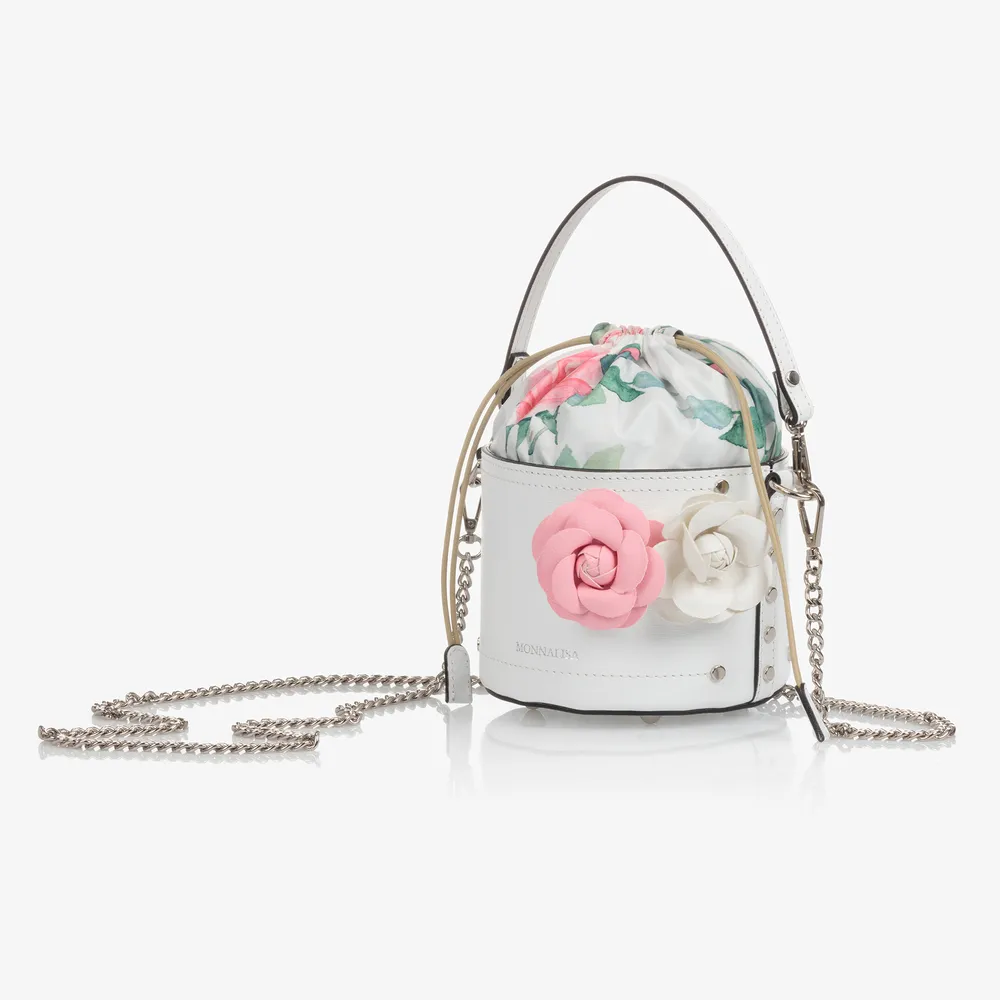 Girls White Shoulder Bag (14cm)