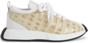 Giuseppe Zanotti Ferox crocodile-effect sneakers Neutrals