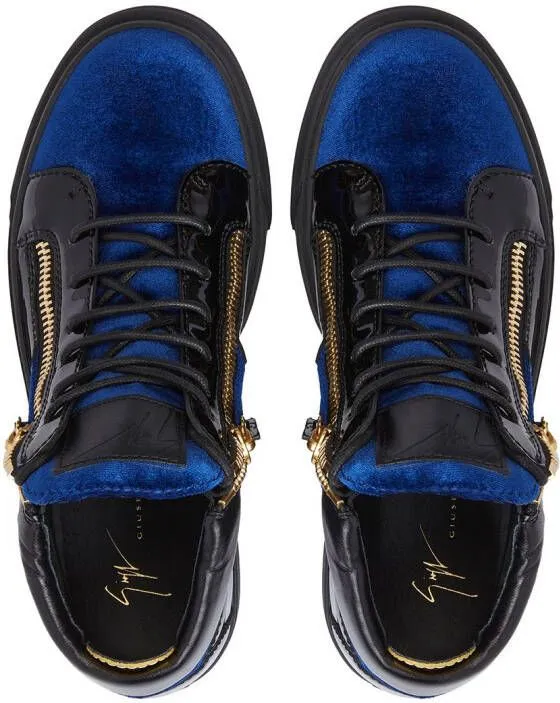 Giuseppe Zanotti Kriss panelled mid-top sneakers Blue