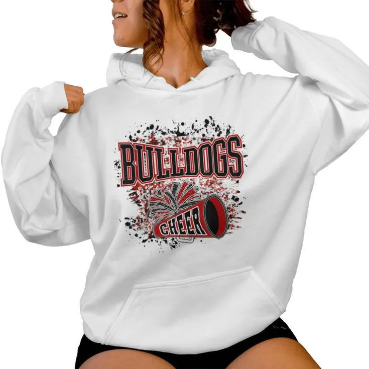 Go Bulldogs Cheer Bulldogs Girls School Spirit Women Hoodie