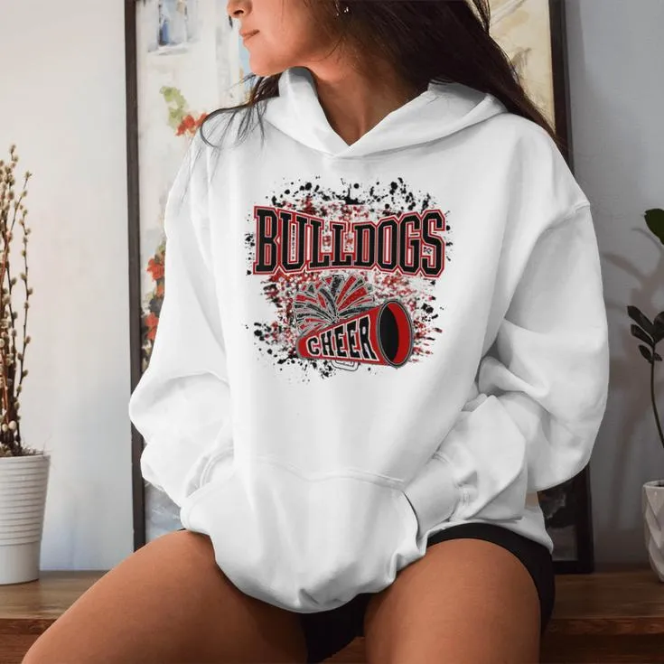 Go Bulldogs Cheer Bulldogs Girls School Spirit Women Hoodie