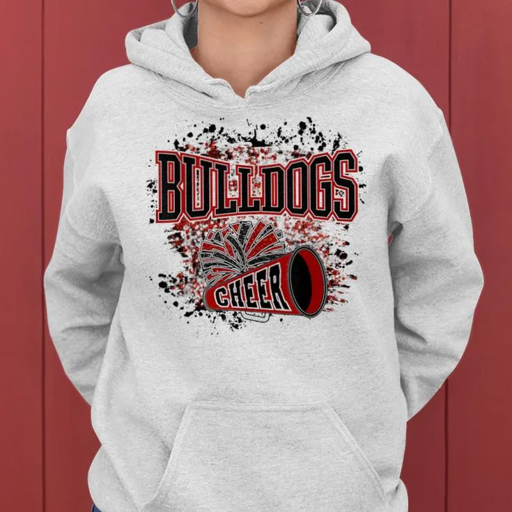 Go Bulldogs Cheer Bulldogs Girls School Spirit Women Hoodie