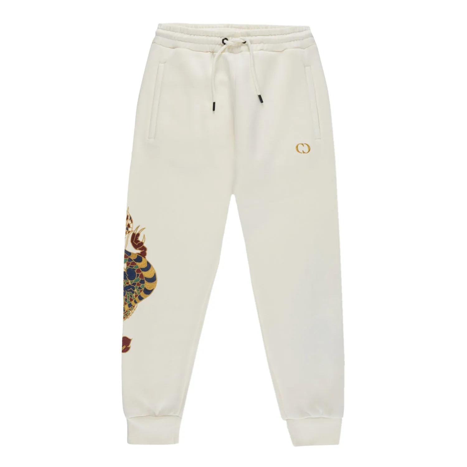 GOLD DRAGON EMBROIDERY JOGGERS