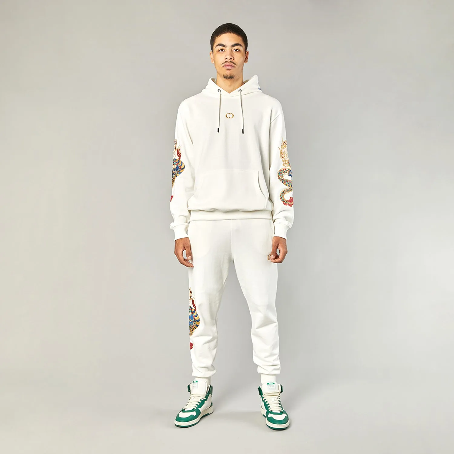 GOLD DRAGON EMBROIDERY JOGGERS