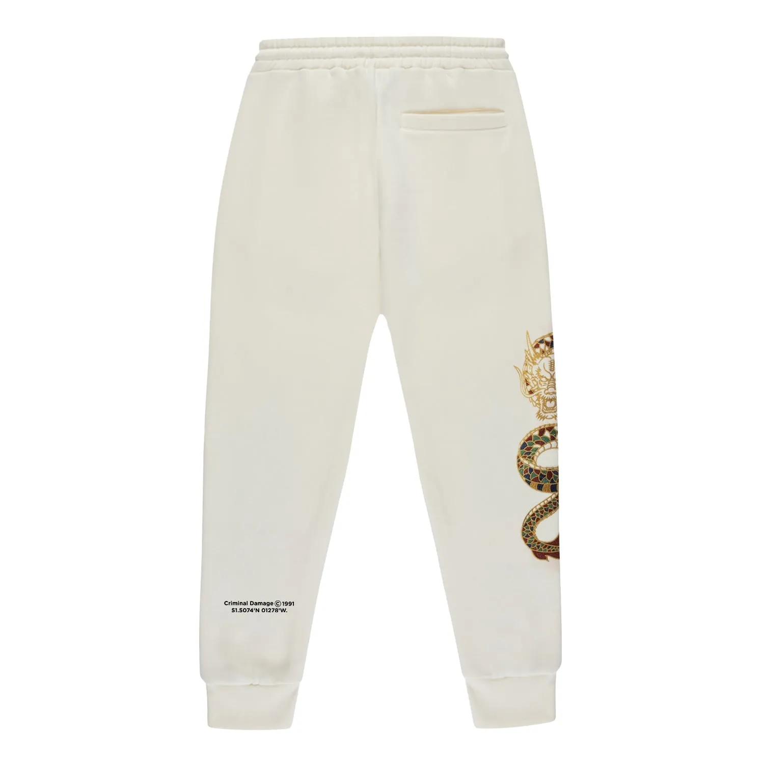 GOLD DRAGON EMBROIDERY JOGGERS