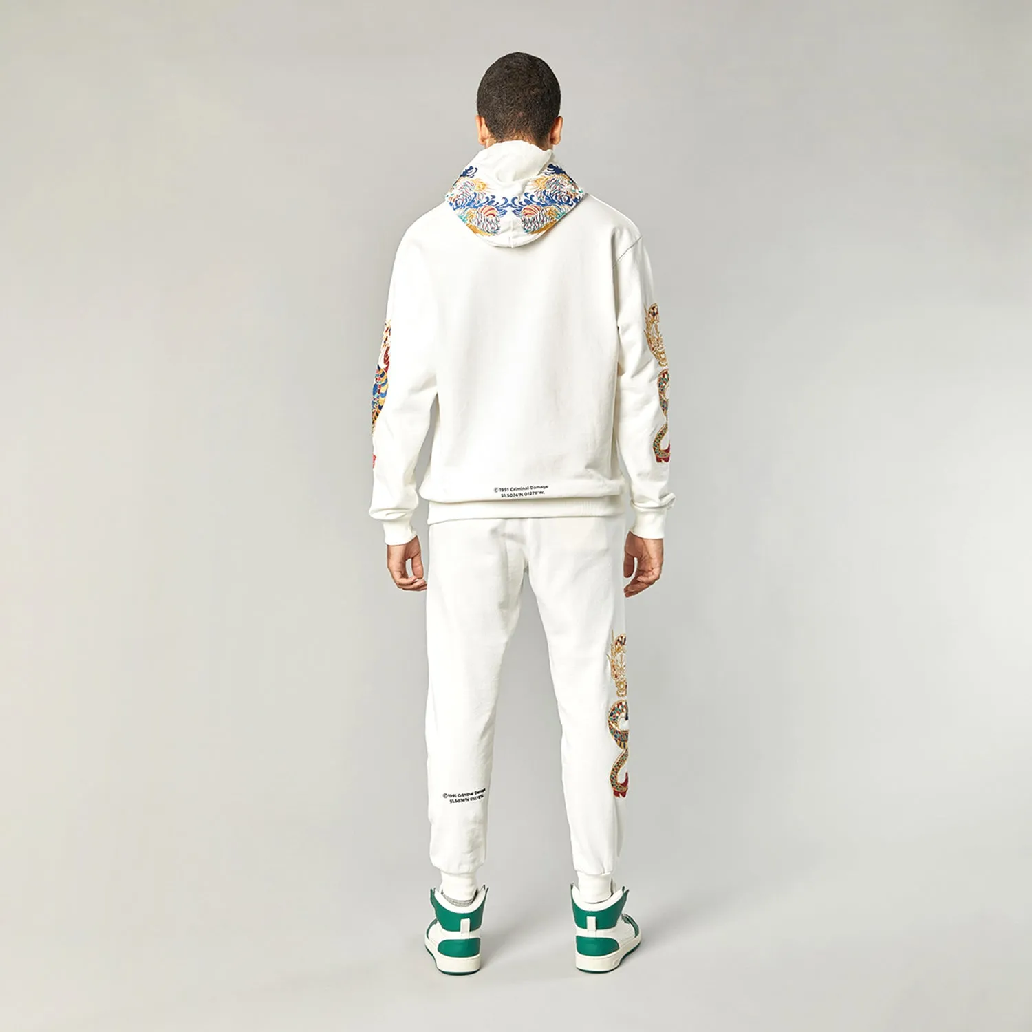 GOLD DRAGON EMBROIDERY JOGGERS