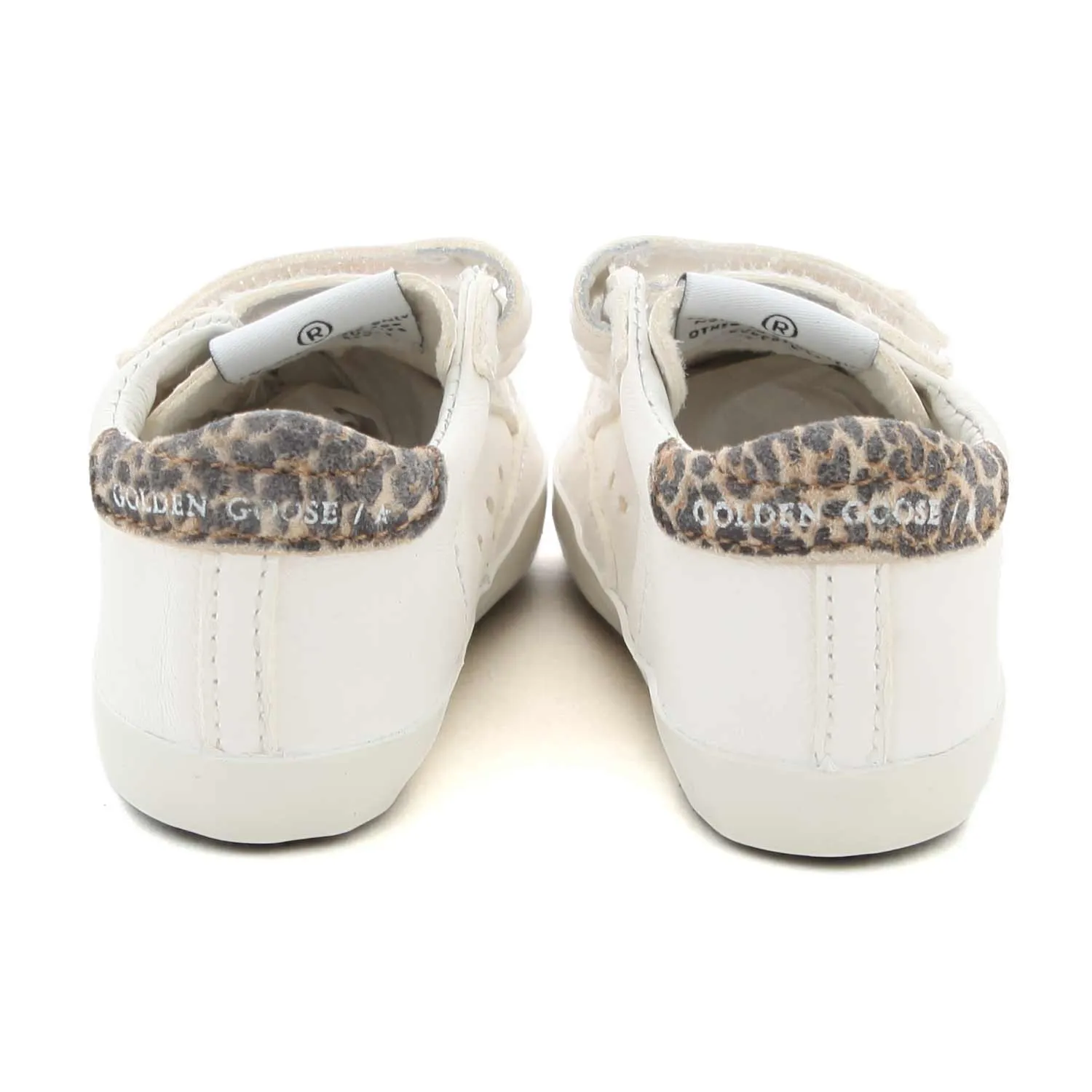 Golden Goose White And Pink Baby School Sneakers For Baby Girls