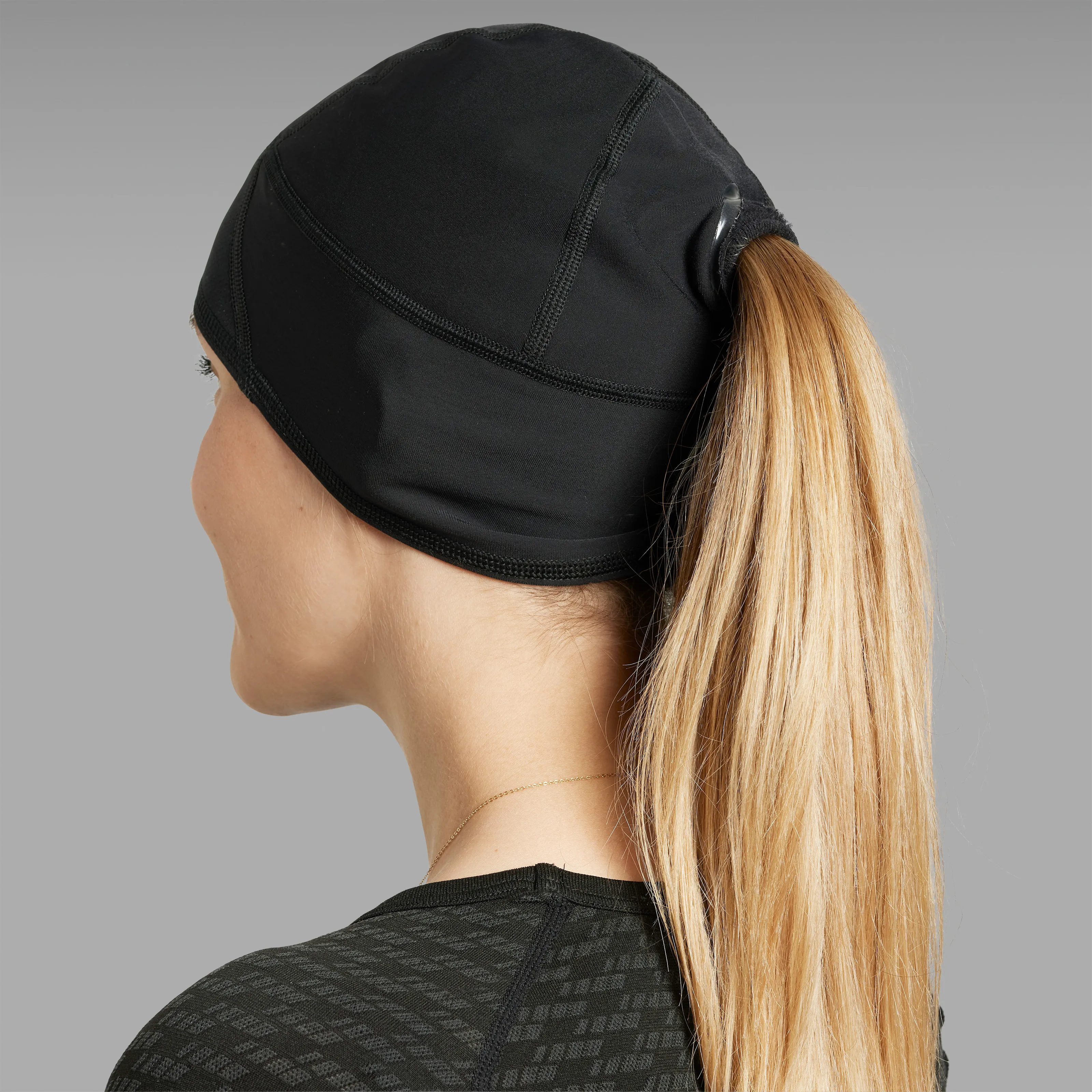 Gripgrab Ponytail Windproof Thermal Skull Cap Black | Buy Gripgrab Ponytail Windproof Thermal Skull Cap Black here | Outnorth