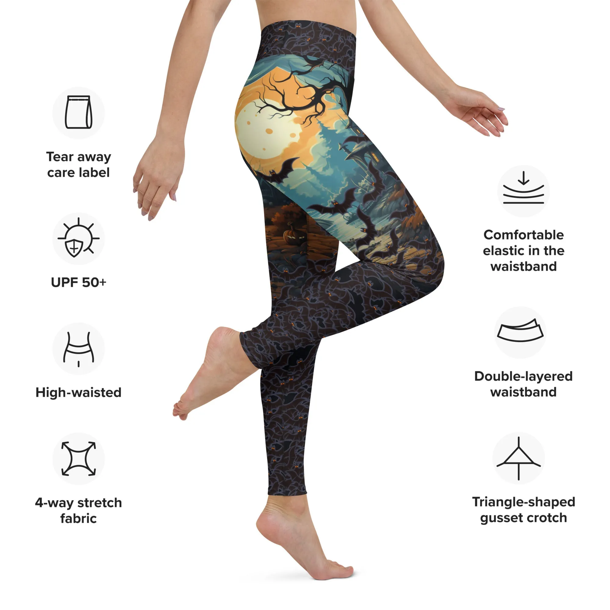 Halloween Bats Yoga Leggings