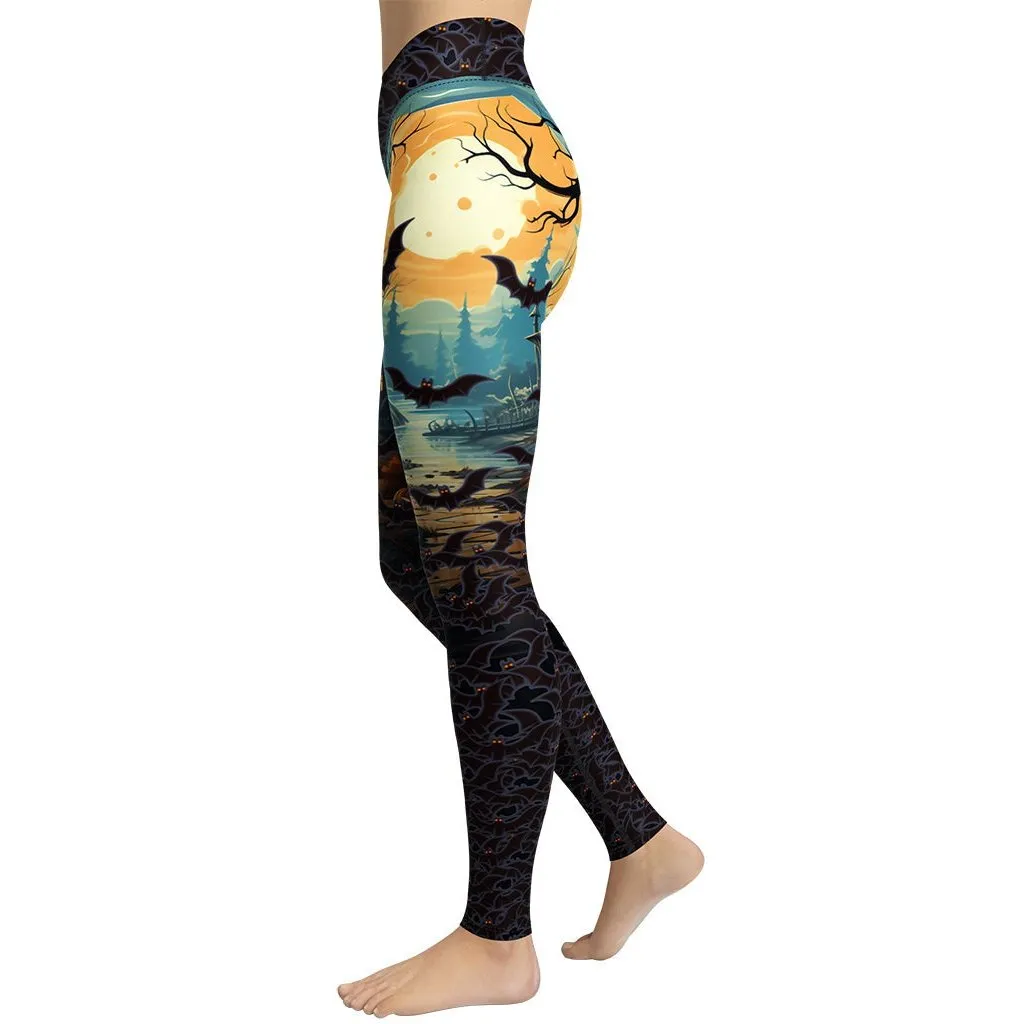 Halloween Bats Yoga Leggings