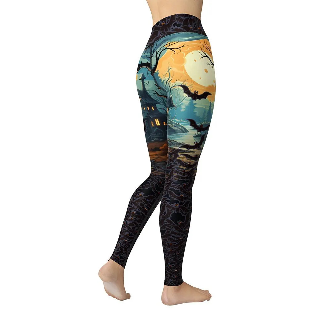 Halloween Bats Yoga Leggings