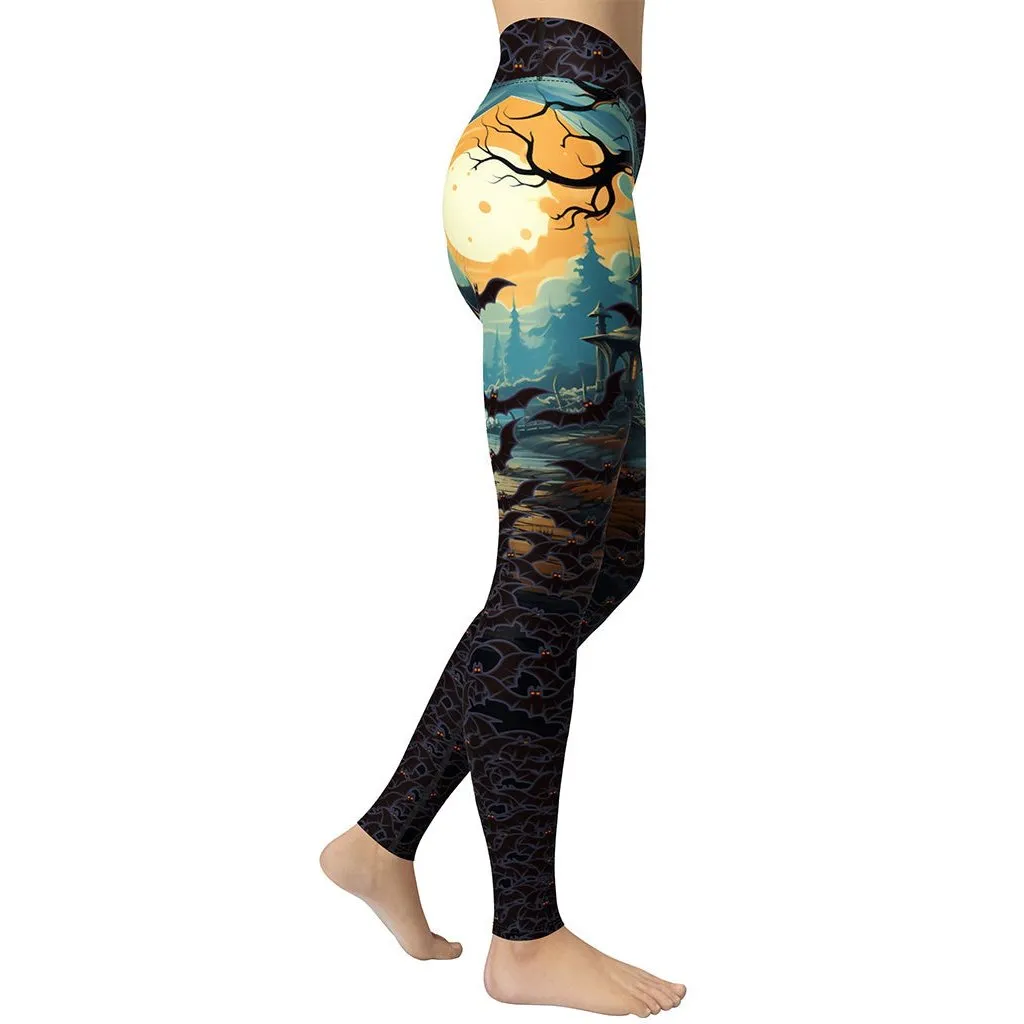 Halloween Bats Yoga Leggings