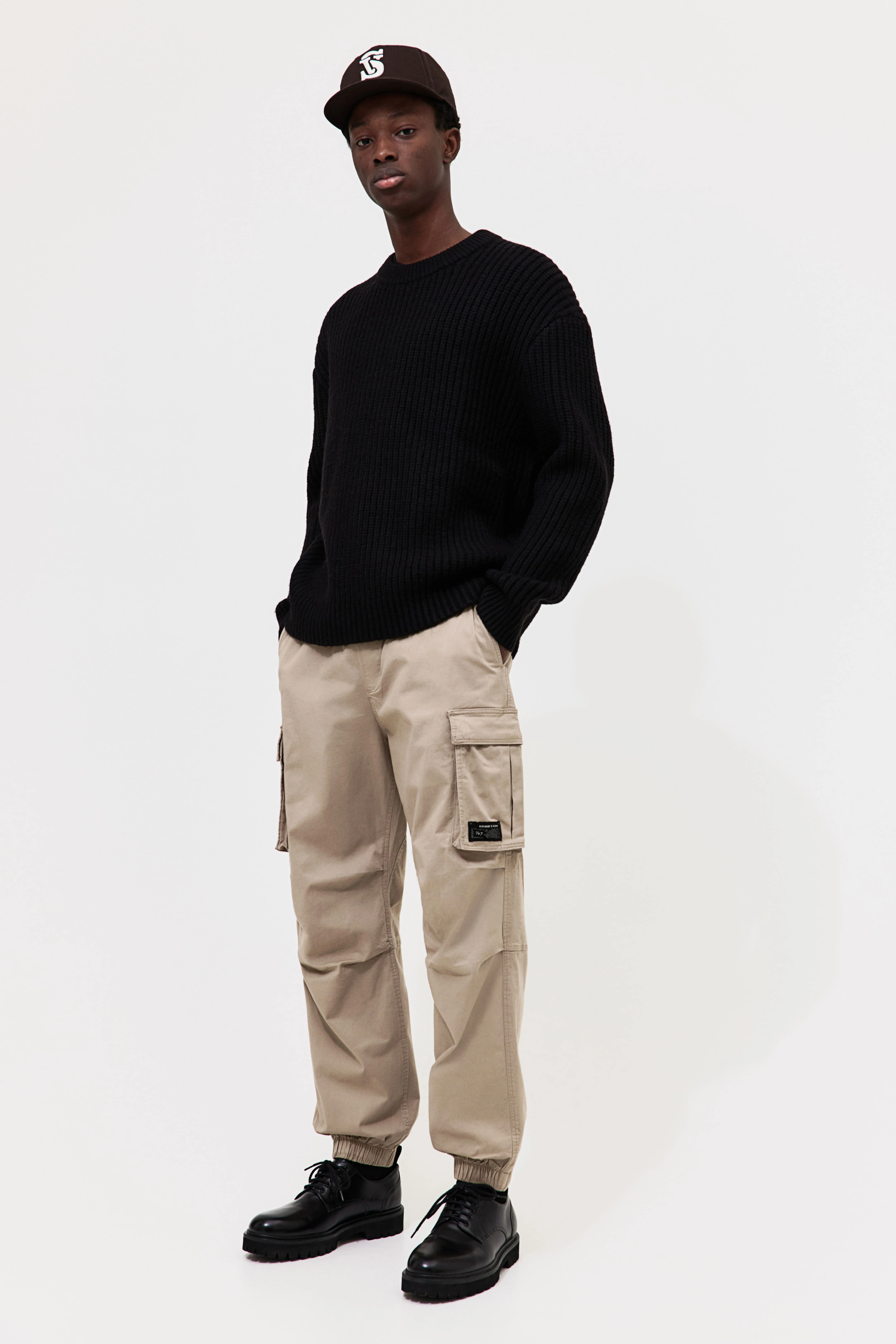 H&M Relaxed Fit Cotton Cargo Joggers