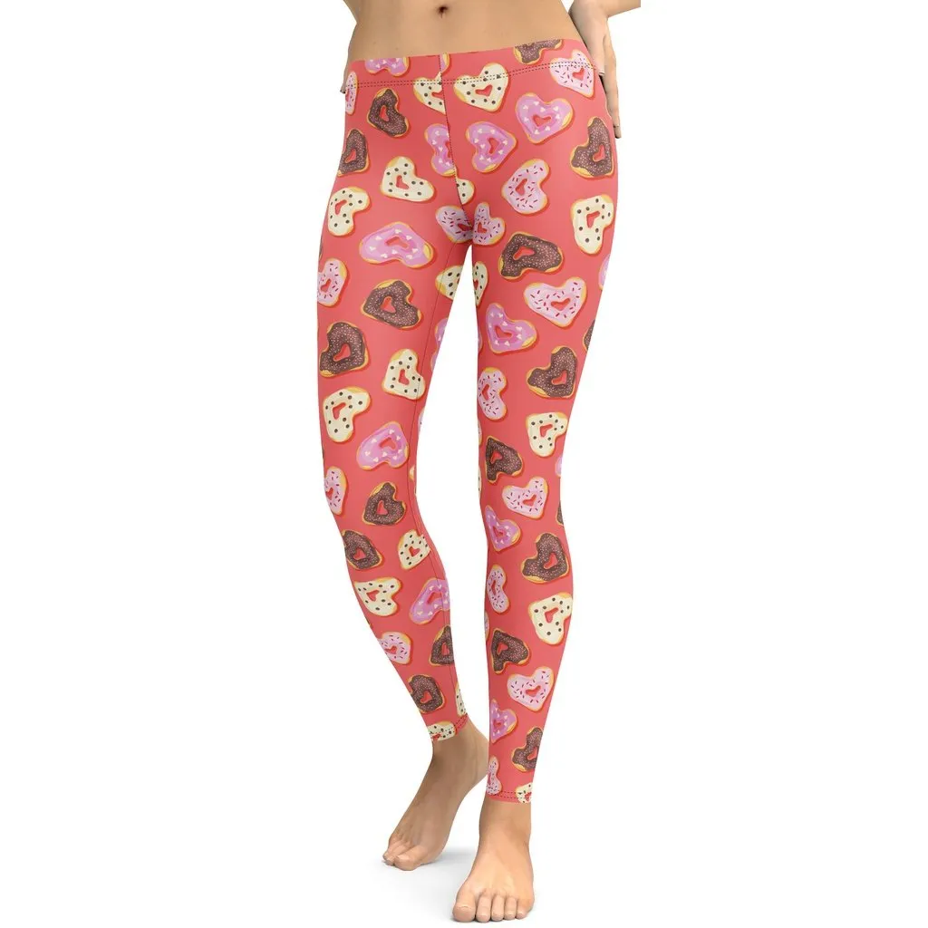 Heart Doughnuts Leggings