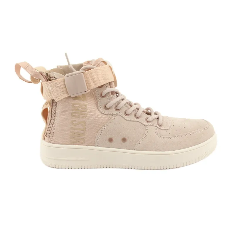 High Sneakers Big star 274658 Powder Pink