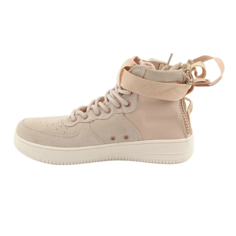 High Sneakers Big star 274658 Powder Pink