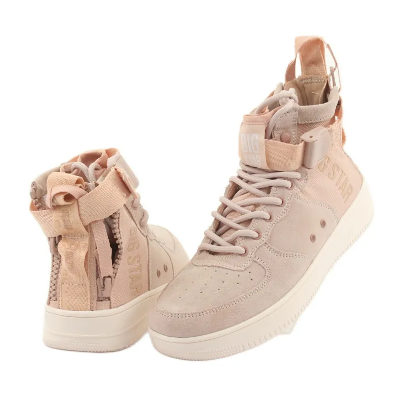 High Sneakers Big star 274658 Powder Pink