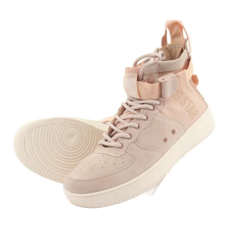 High Sneakers Big star 274658 Powder Pink