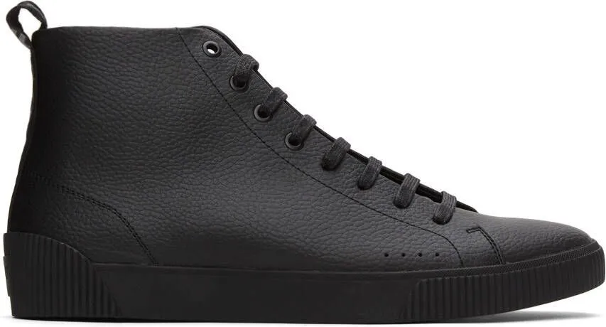 Hugo Black Leather Zero Sneakers