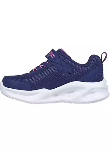 Infant Girls Navy Sola Glow Trainers by Skechers | Look Again