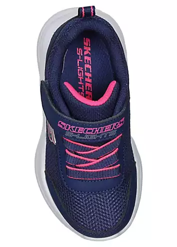 Infant Girls Navy Sola Glow Trainers by Skechers | Look Again