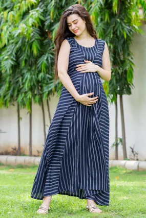 Jade patterned Maternity and Nursing Dress