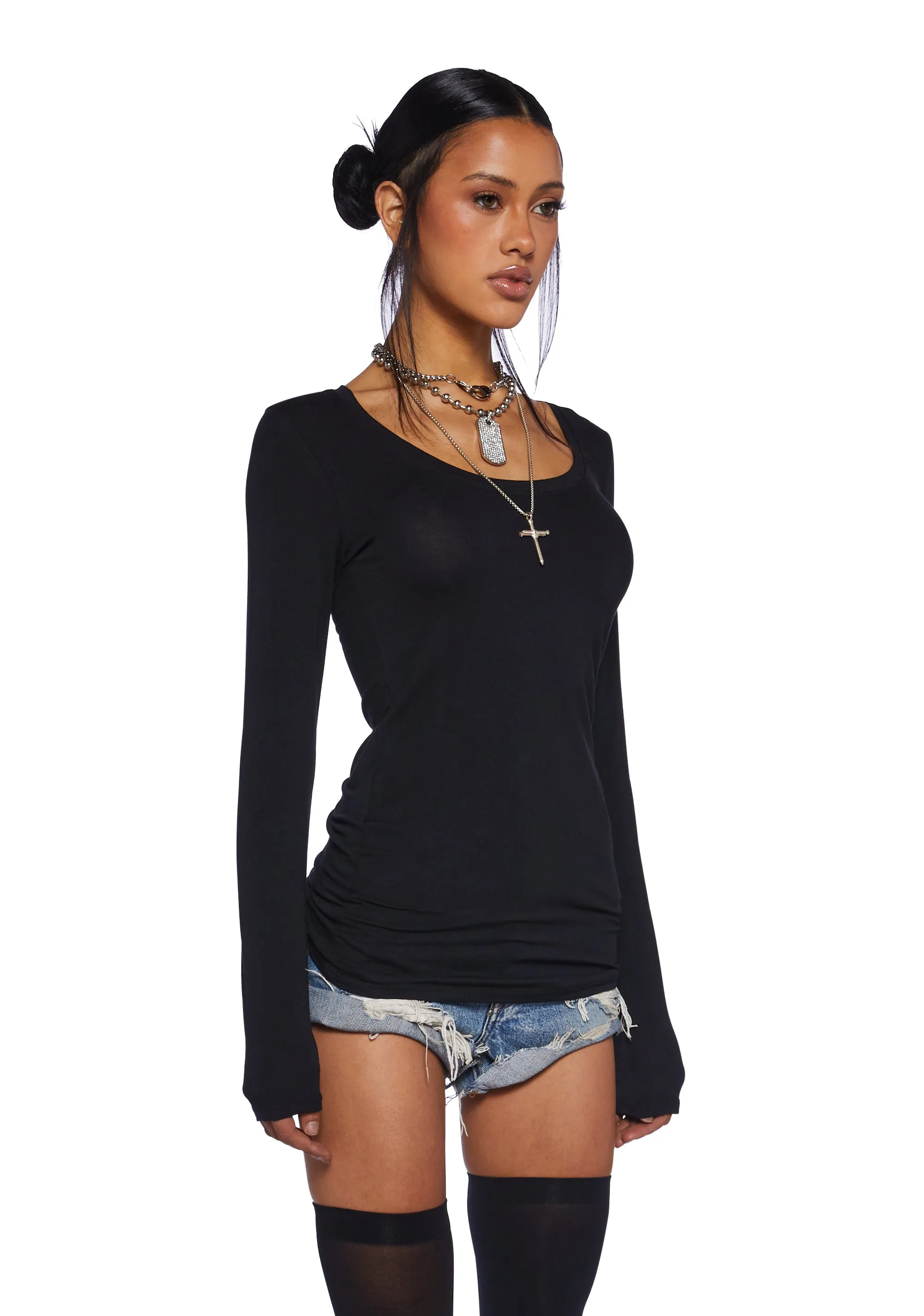 Just Can't Wait Thermal Crop Top-