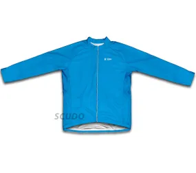 Keep Calm and Ride On Light Blue Winter Thermal Cycling Jersey