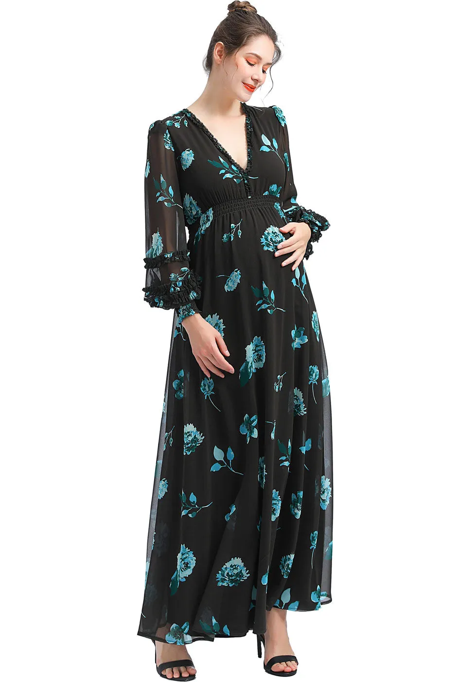 Kimi + Kai Maternity Elena Maxi Dress