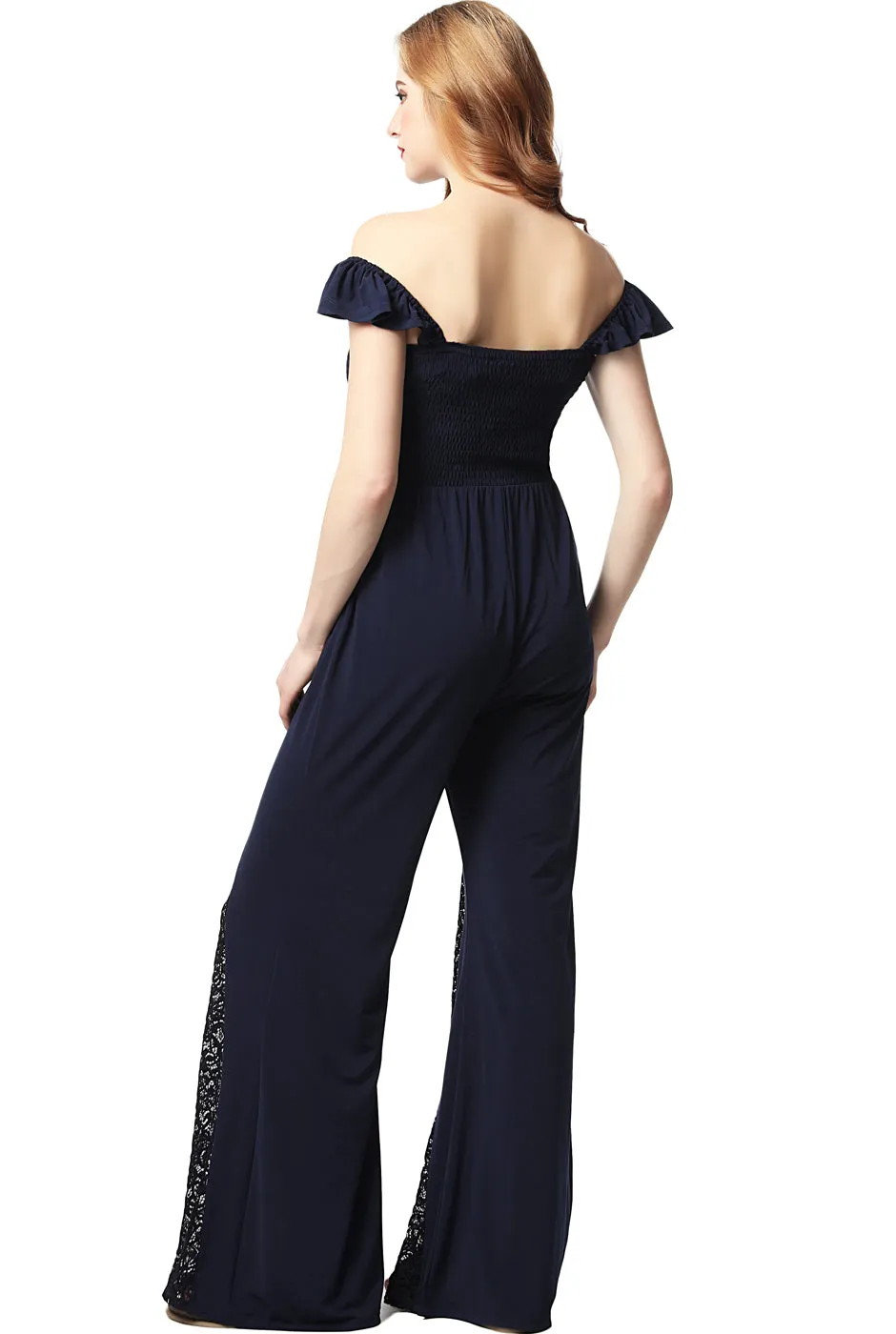 Kimi + Kai Maternity Mel Lace Accent Jumpsuit