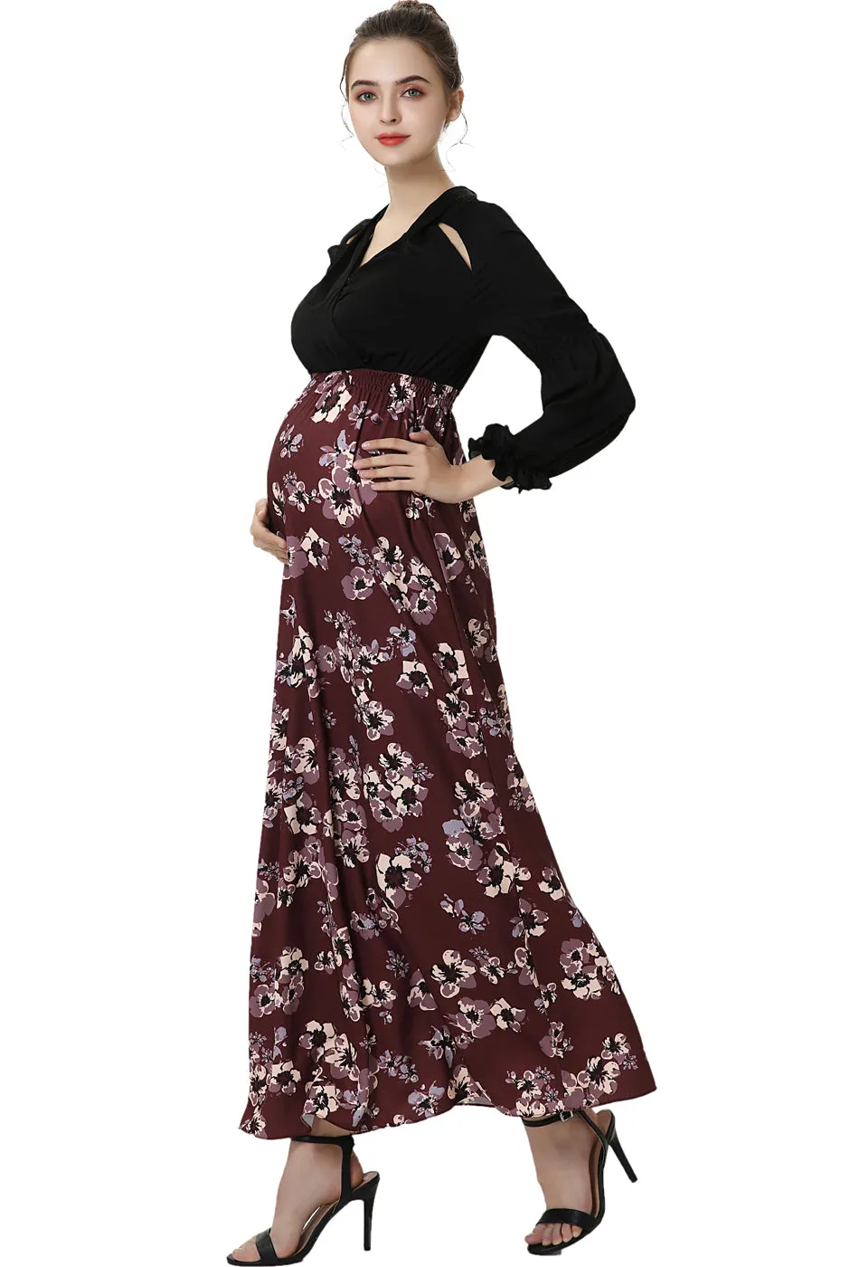 Kimi + Kai Maternity Sawyer Maxi Dress