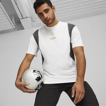 KING Top Men's Football Tee | PUMA White-Shadow Gray | PUMA All Football Products | PUMA 