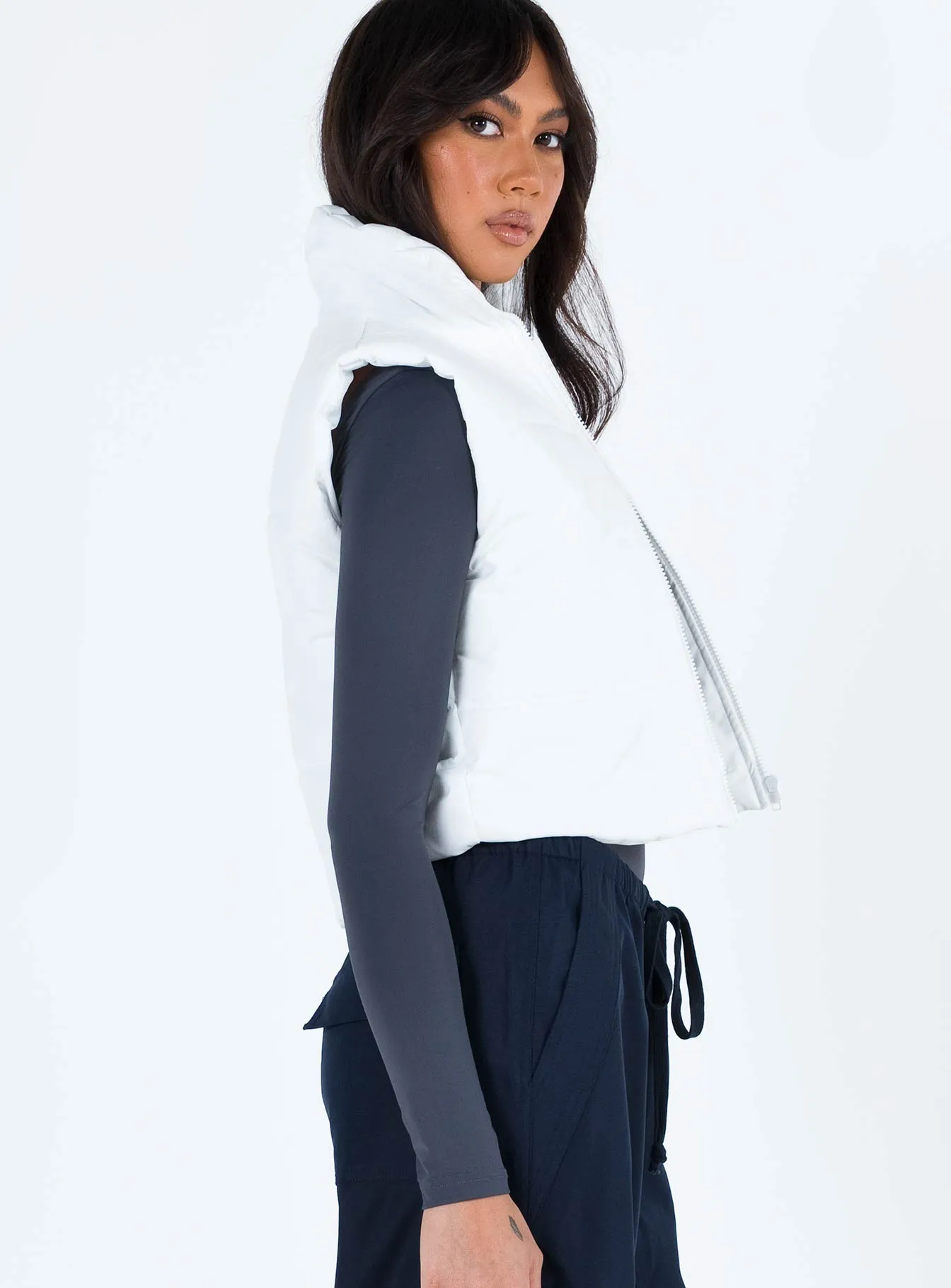 Kirby Puffer Vest White