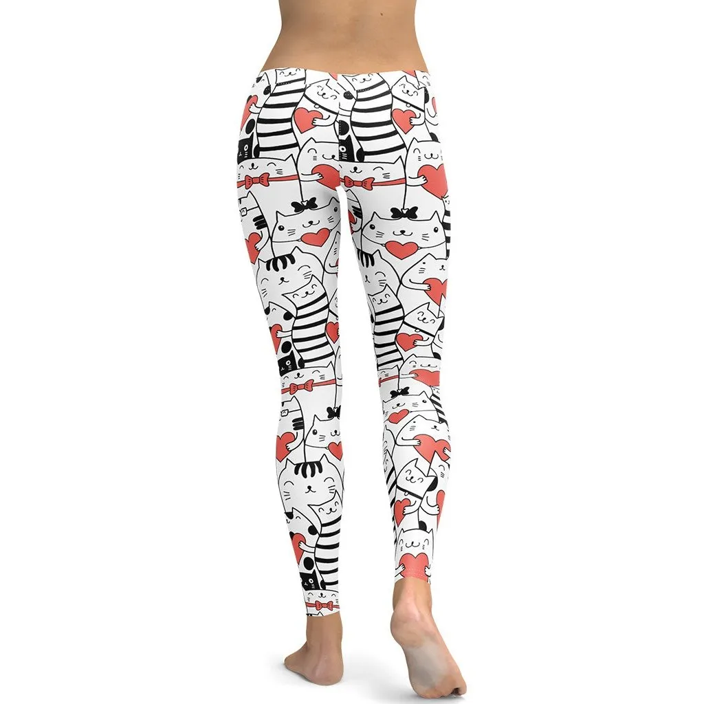 Kitties in Love Leggings