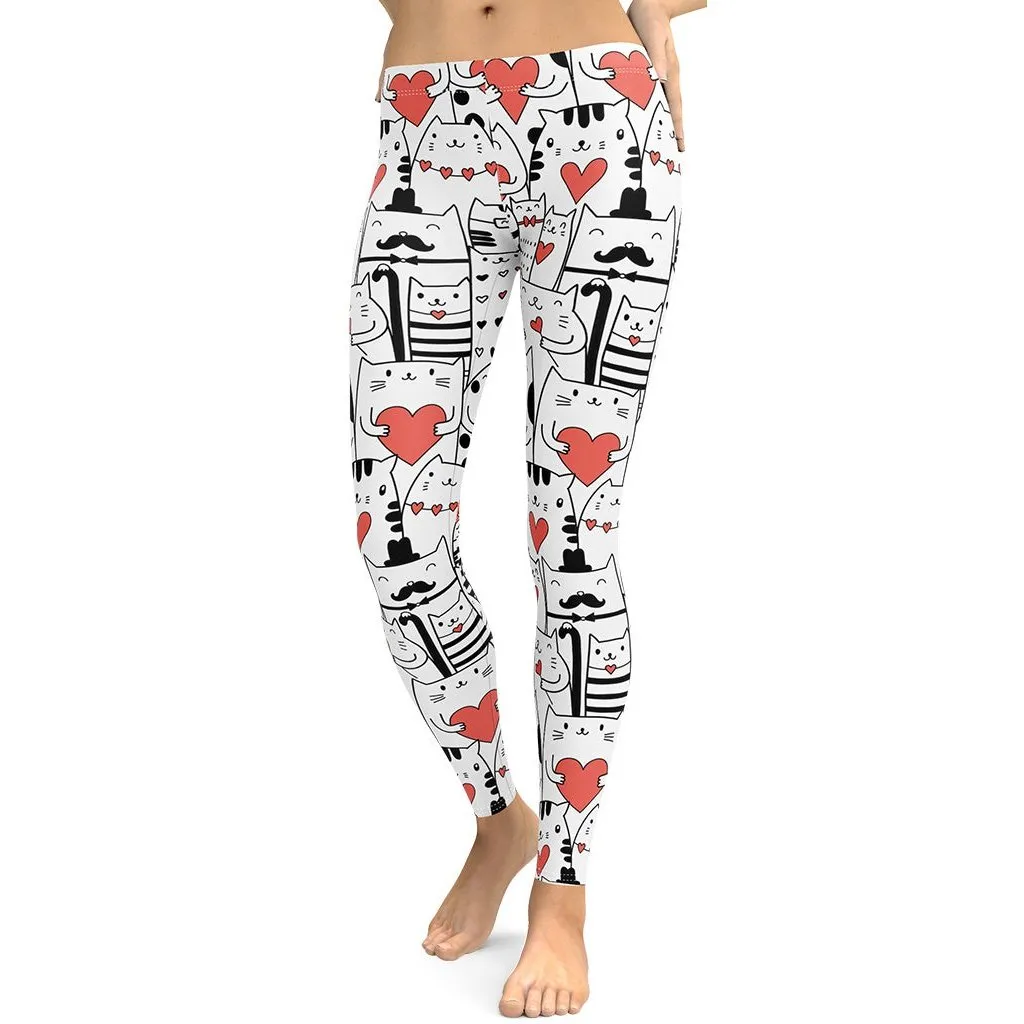 Kitties in Love Leggings