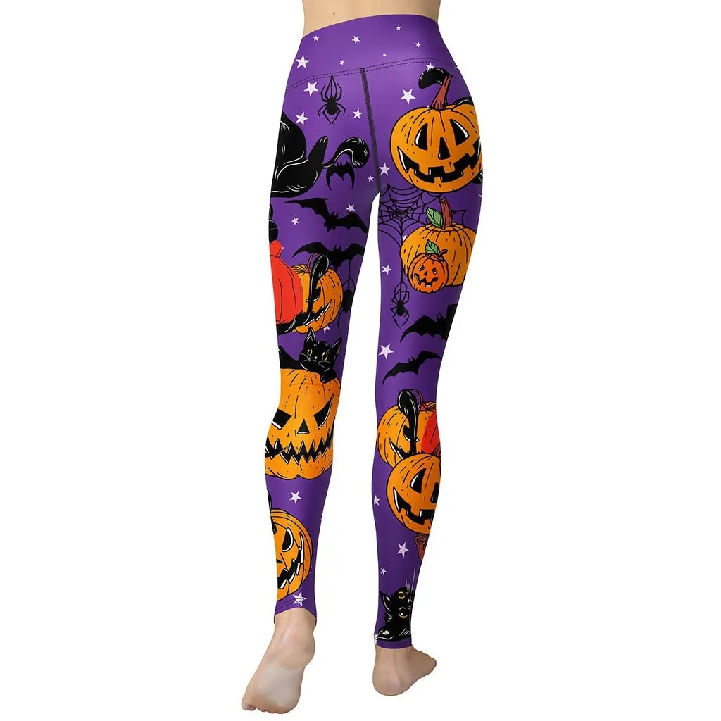 Kitty Loves Halloween Yoga Leggings