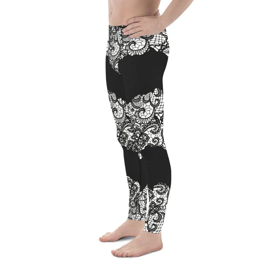 Lace Cut Out Men's Leggings