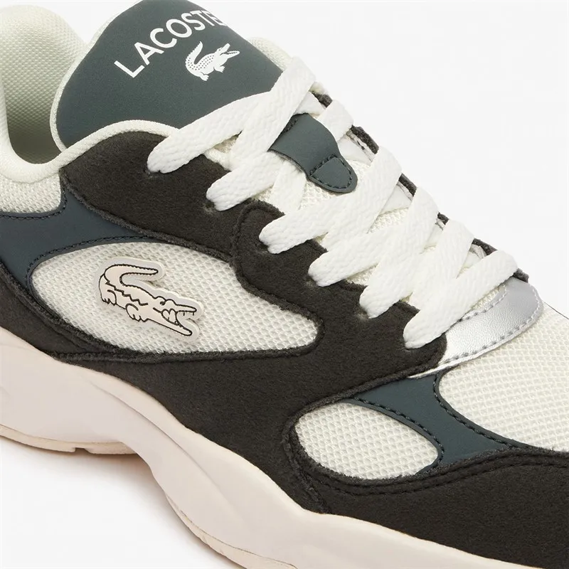 Lacoste Junior Storm 96 Lo VTG Trainers Black/Off White