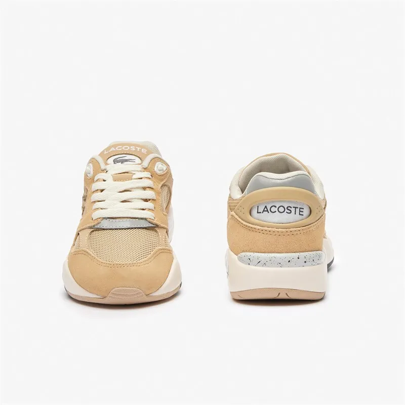 Lacoste Womens Storm 96 Lo Vintage Trainers Light Brown/Off White