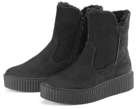 Ladies nubuck boot lined, Black | Manufactum