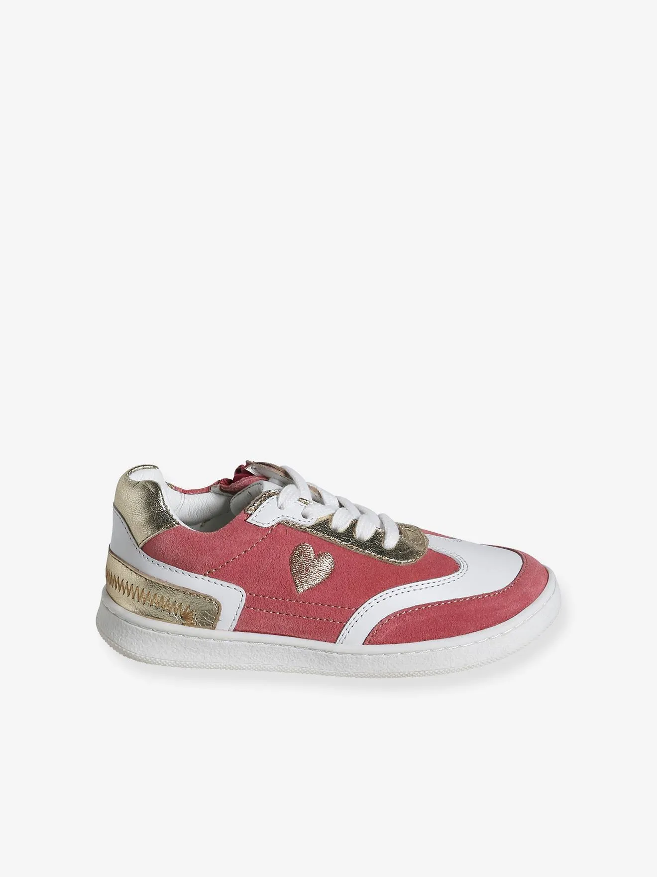 Leather Trainers for Girls, Designed for Autonomy - set pink