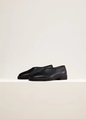 Lemaire  Black Piped Crepe Slipper