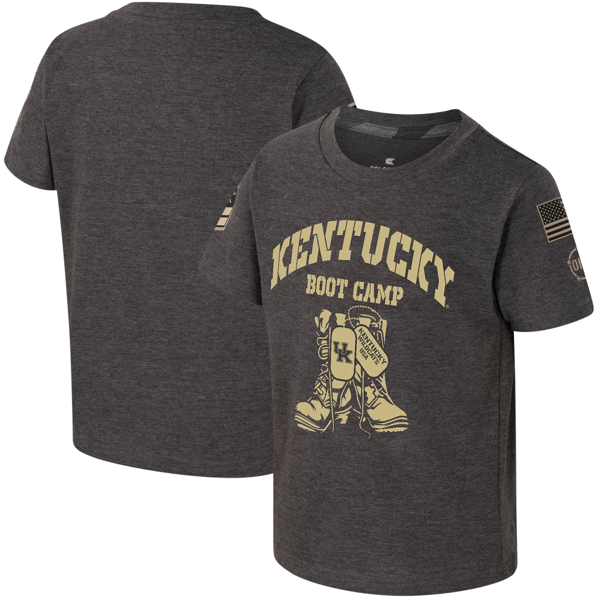 Lids Toddler Colosseum Charcoal Kentucky Wildcats OHT Military Appreciation Boot Camp T-Shirt