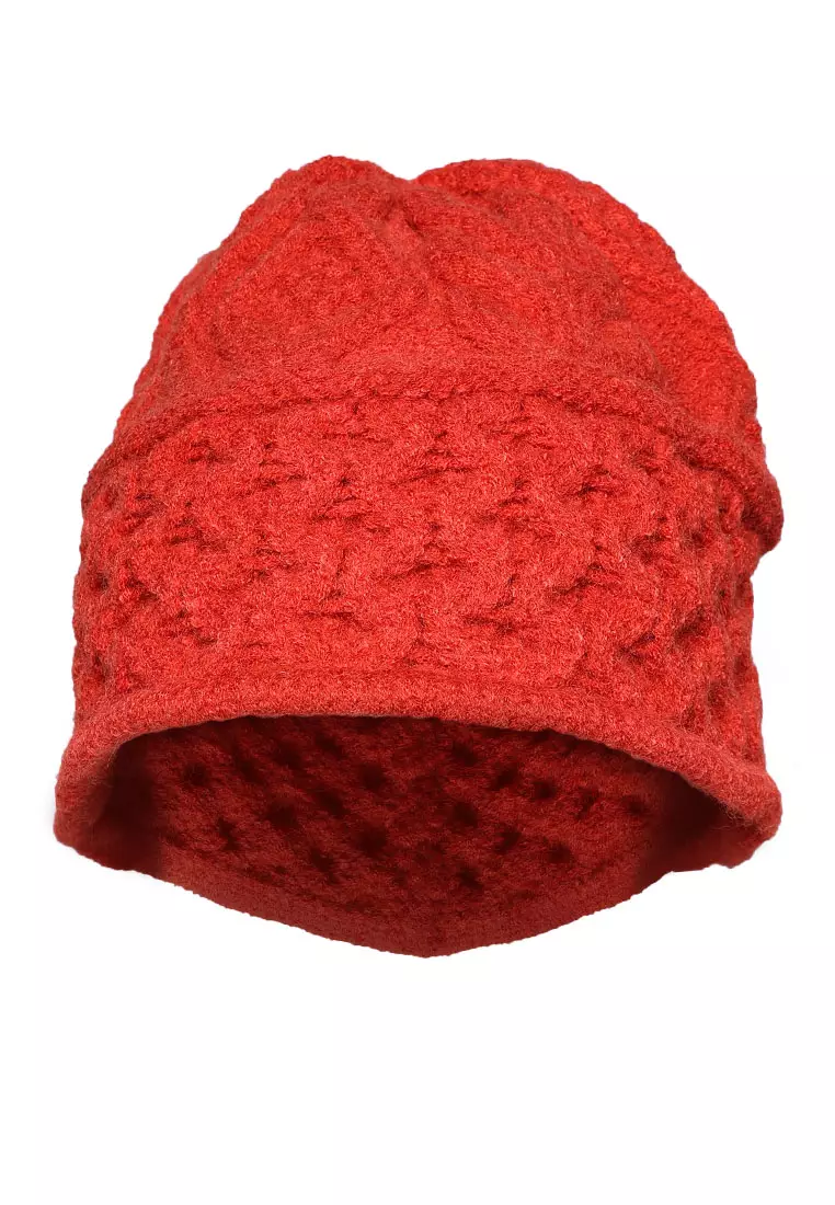 London Rag Knit Bucket Hat In Red