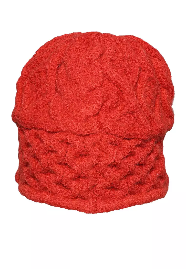 London Rag Knit Bucket Hat In Red